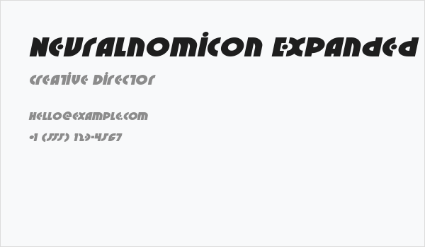 Neuralnomicon Expanded Italic Business Card