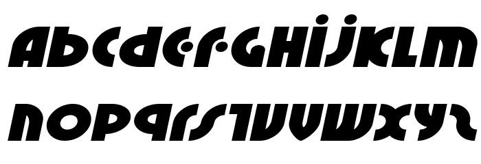 Neuralnomicon Expanded Italic Font LOWERCASE
