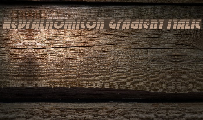 Neuralnomicon Gradient Italic Font examples