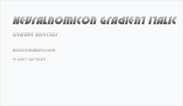Neuralnomicon Gradient Italic Business Card