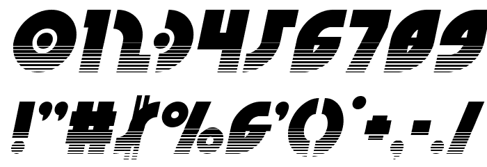Neuralnomicon Halftone Italic Font OTHER CHARS