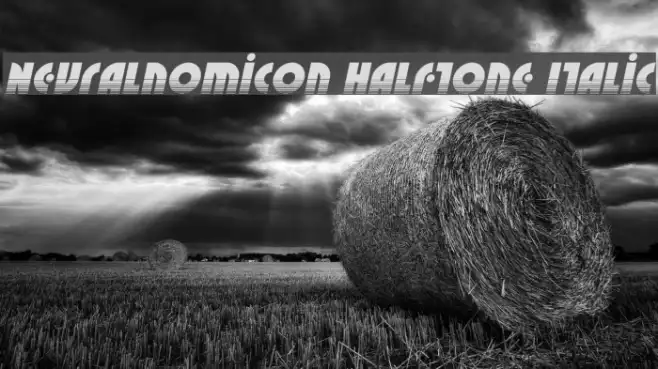 Neuralnomicon Halftone Italic Example 2