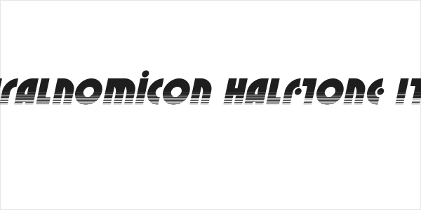 Neuralnomicon Halftone Italic Logo