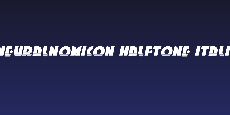 Neuralnomicon Halftone Italic Social Header