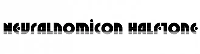 Neuralnomicon Halftone  Скачать бесплатные шрифты