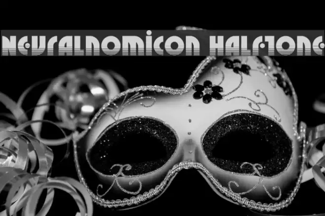 Neuralnomicon Halftone Font examples