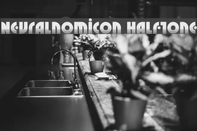 Neuralnomicon Halftone Font examples