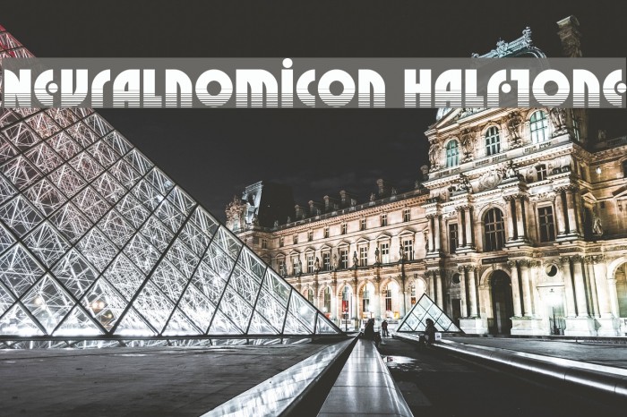 Neuralnomicon Halftone Font examples