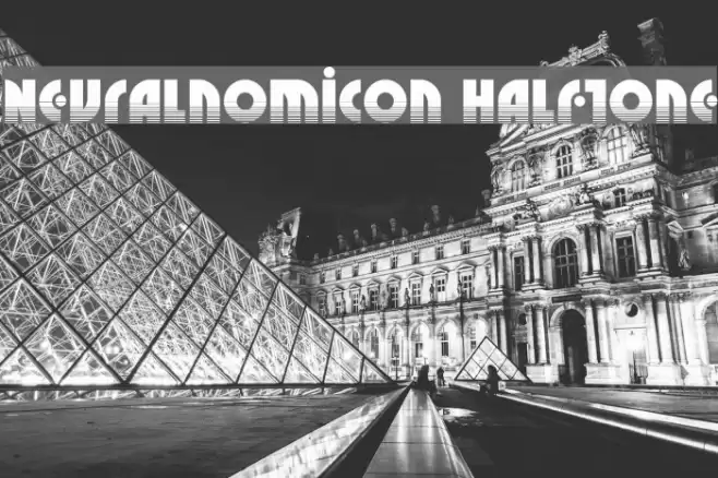 Neuralnomicon Halftone Font examples