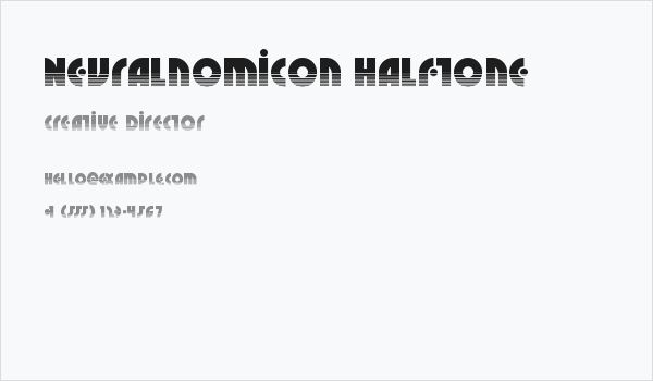 Neuralnomicon Halftone Business Card