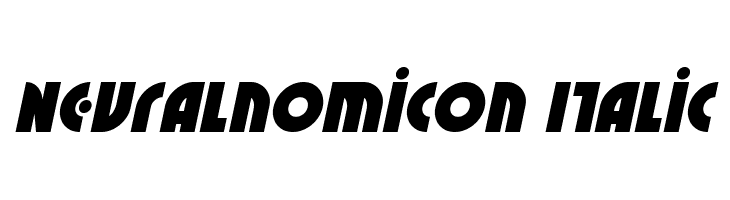 Neuralnomicon Italic  les polices de caractères gratuit tlcharger