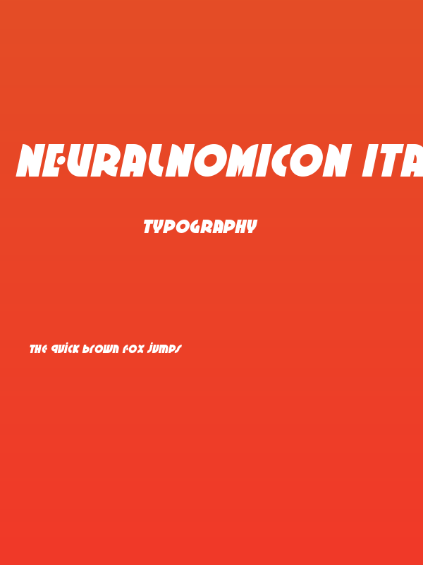 Neuralnomicon Italic Poster