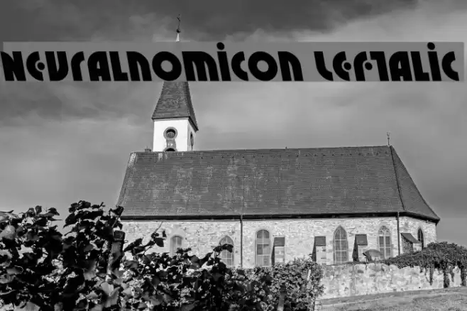 Neuralnomicon Leftalic Font examples