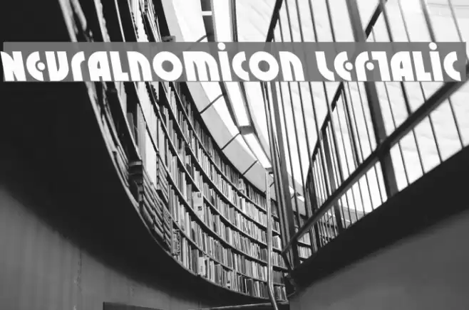 Neuralnomicon Leftalic Font examples