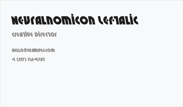 Neuralnomicon Leftalic Business Card
