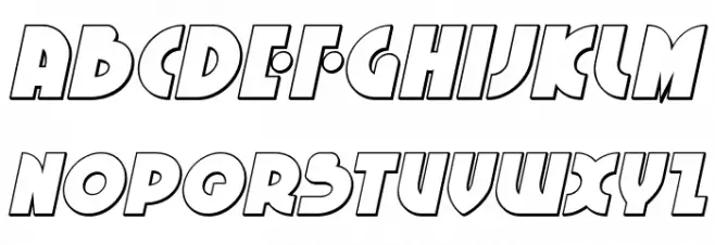 Neuralnomicon Outline Italic Font Litere mari