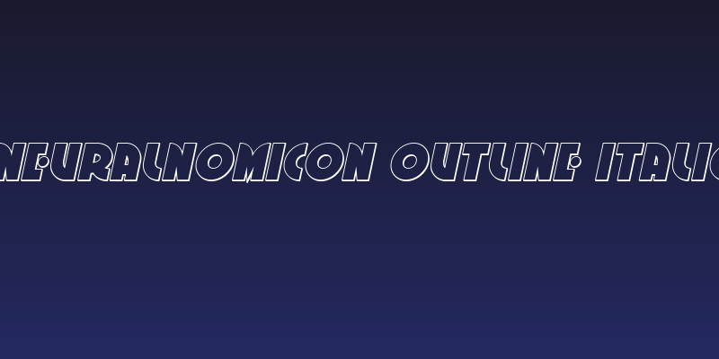 Neuralnomicon Outline Italic Social Header