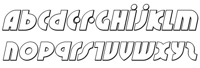 Neuralnomicon Outline Italic Font LOWERCASE