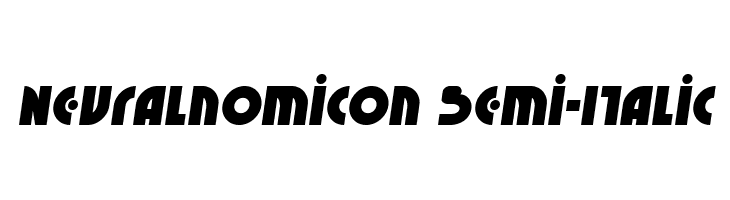 Neuralnomicon Semi-Italic  Frei Schriftart Herunterladen