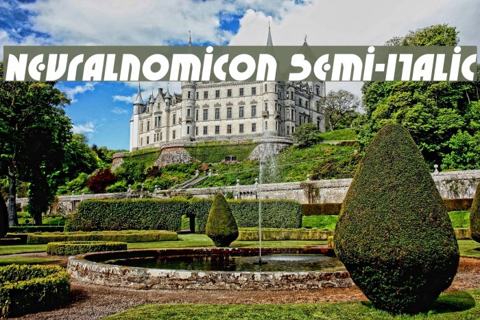 Neuralnomicon Semi-Italic Font examples