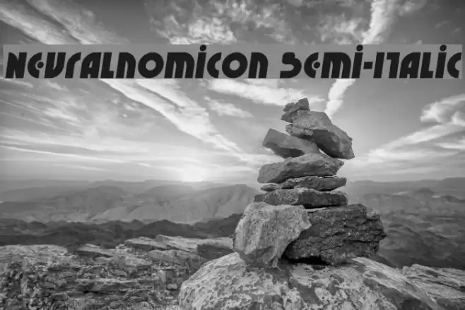 Neuralnomicon Semi-Italic Font examples