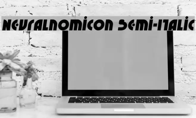 Neuralnomicon Semi-Italic Font examples