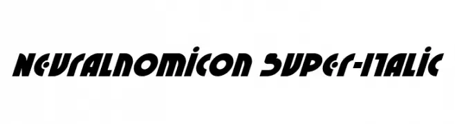 Neuralnomicon Super-Italic  Descarca Fonturi Gratis