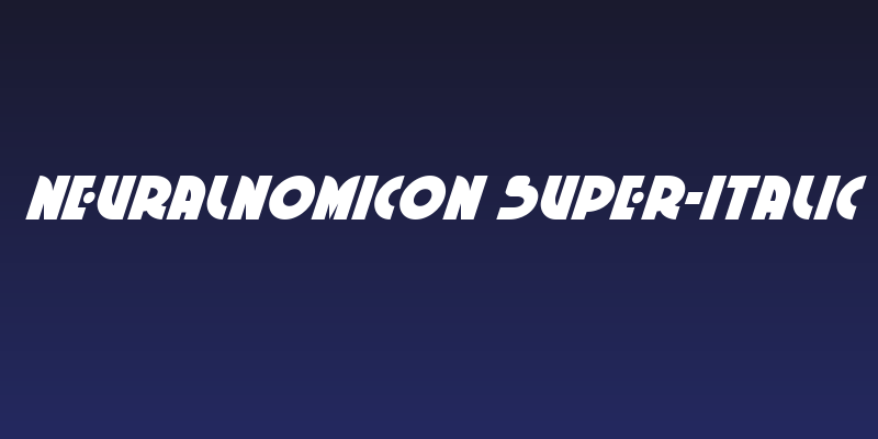Neuralnomicon Super-Italic Social Header