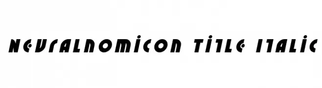 Neuralnomicon Title Italic  les polices de caractères gratuit tlcharger