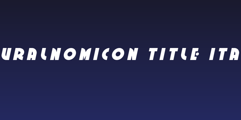 Neuralnomicon Title Italic Social Header