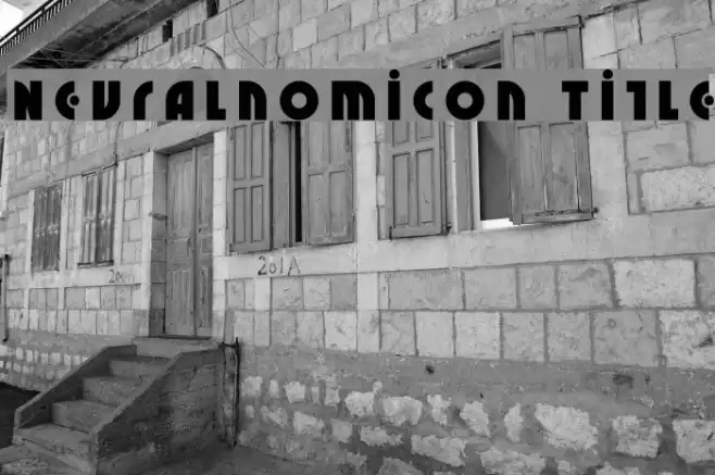 Neuralnomicon Title Font examples