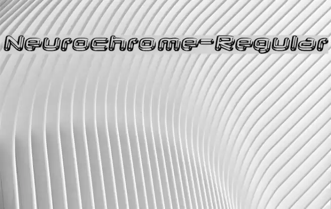 Neurochrome-Regular Font examples
