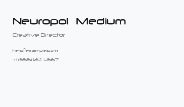 Neuropol  Medium Business Card
