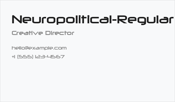 Neuropolitical-Regular Business Card