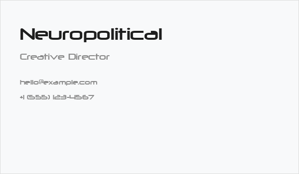 Neuropolitical Business Card