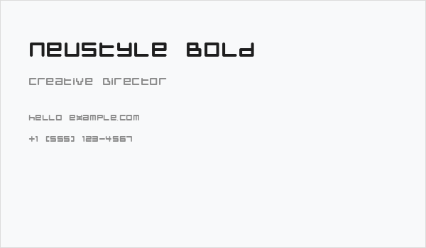 Neustyle Bold Business Card