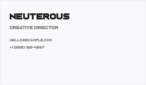 Neuterous Business Card