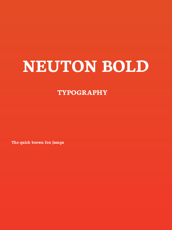 Neuton Bold Poster