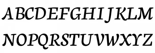 Neuton Cursive फ़ॉन्ट अपरकेस