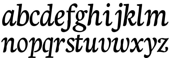 Neuton Cursive Font LOWERCASE