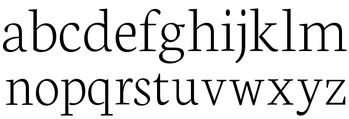 Neuton ExtraLight Font LOWERCASE