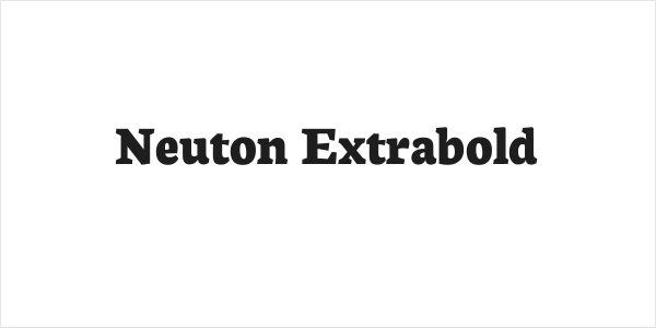 Neuton Extrabold Logo