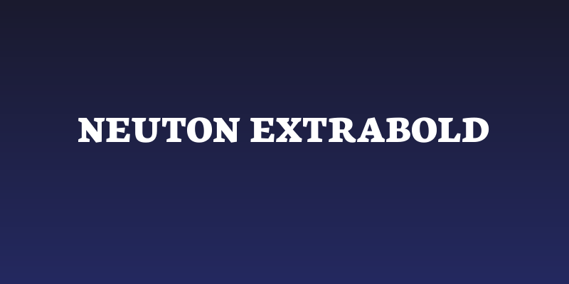 Neuton Extrabold Social Header