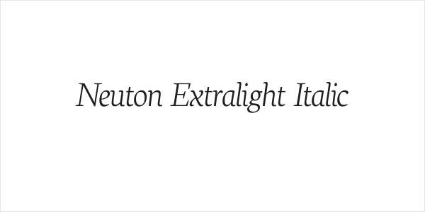 Neuton Extralight Italic Logo