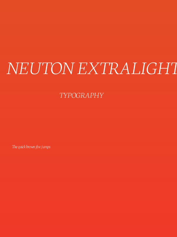 Neuton Extralight Italic Poster