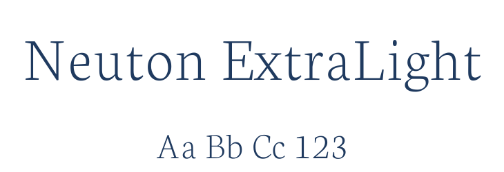 Neuton ExtraLight Font Preview