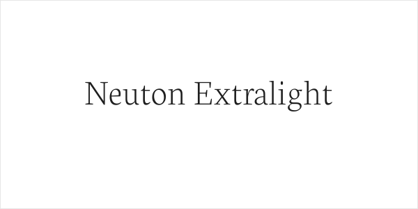 Neuton Extralight Logo