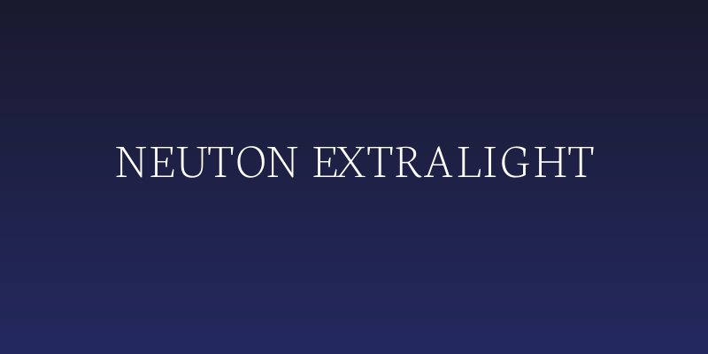 Neuton ExtraLight Social Header