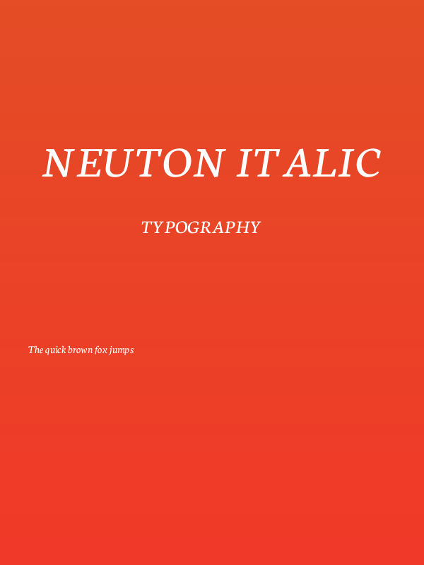 Neuton Italic Poster