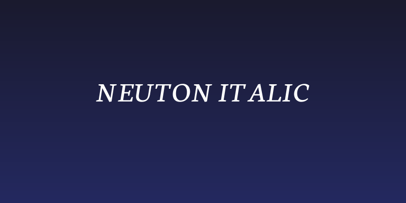 Neuton Italic Social Header